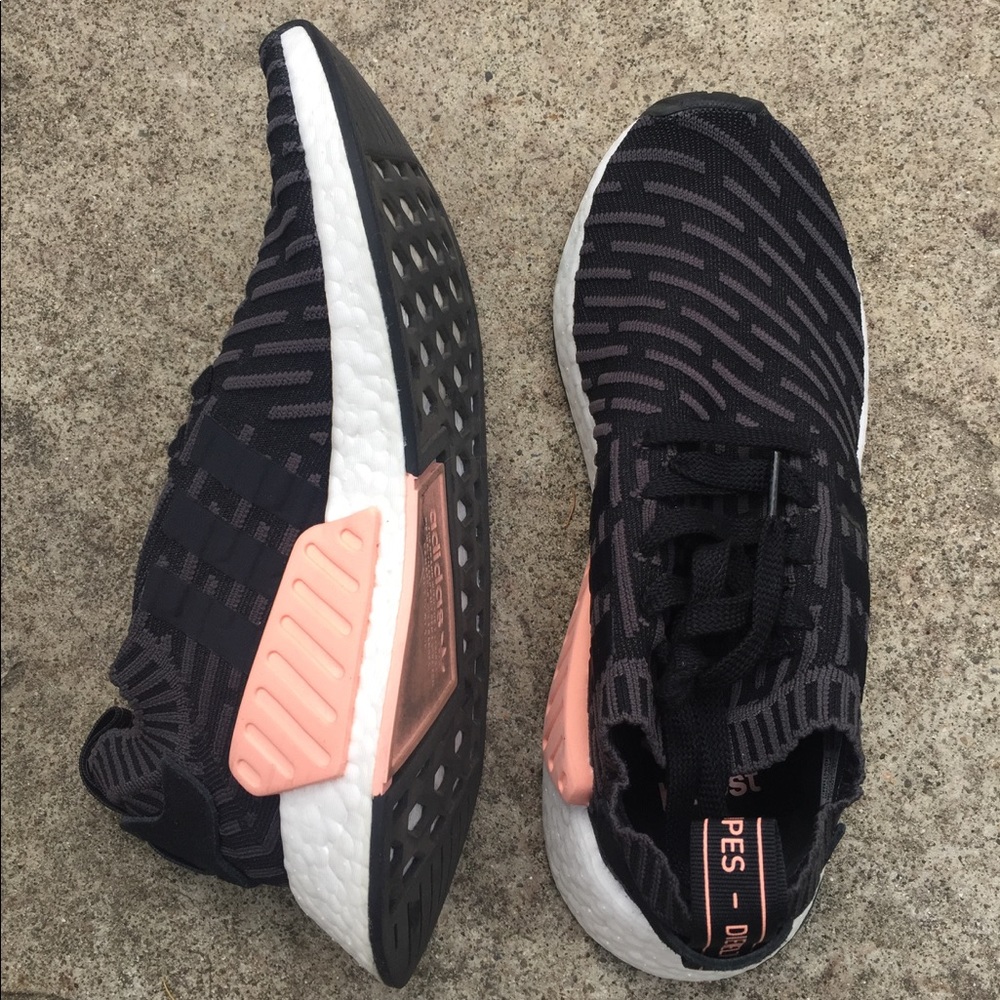 Women's Adidas NMD R2 Primeknit in "Utility Black"